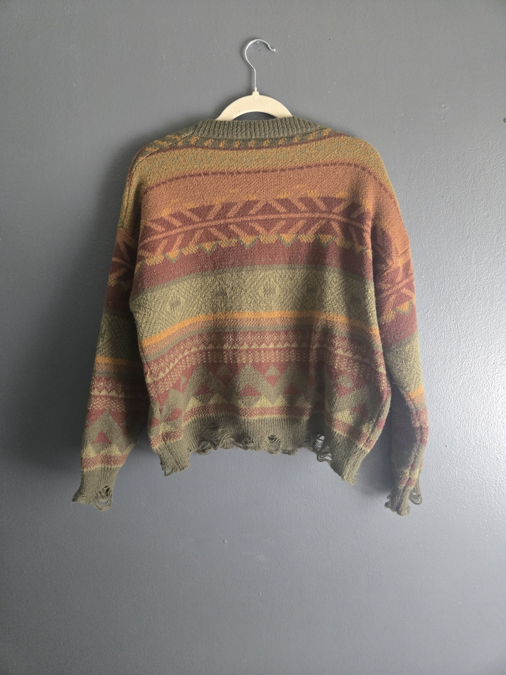 Romwe Fairycore Distressed Hem Cardigan Sweater Large - Picture 5 of 6